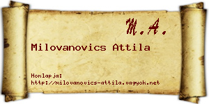 Milovanovics Attila névjegykártya